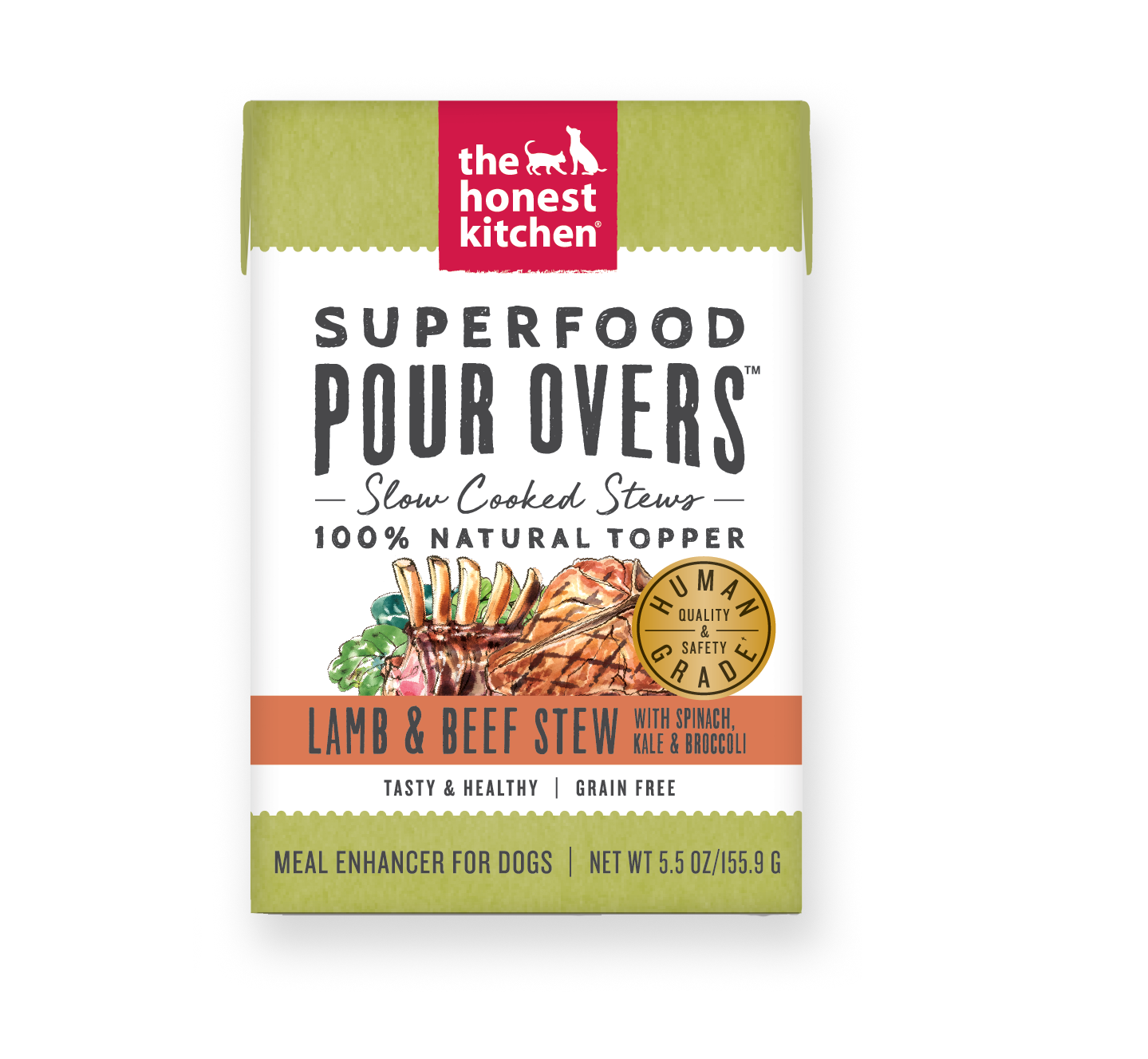 The Honest Kitchen Super Food Pour Overs Lamb And Beef Stew 5.5oz Case for Dogs