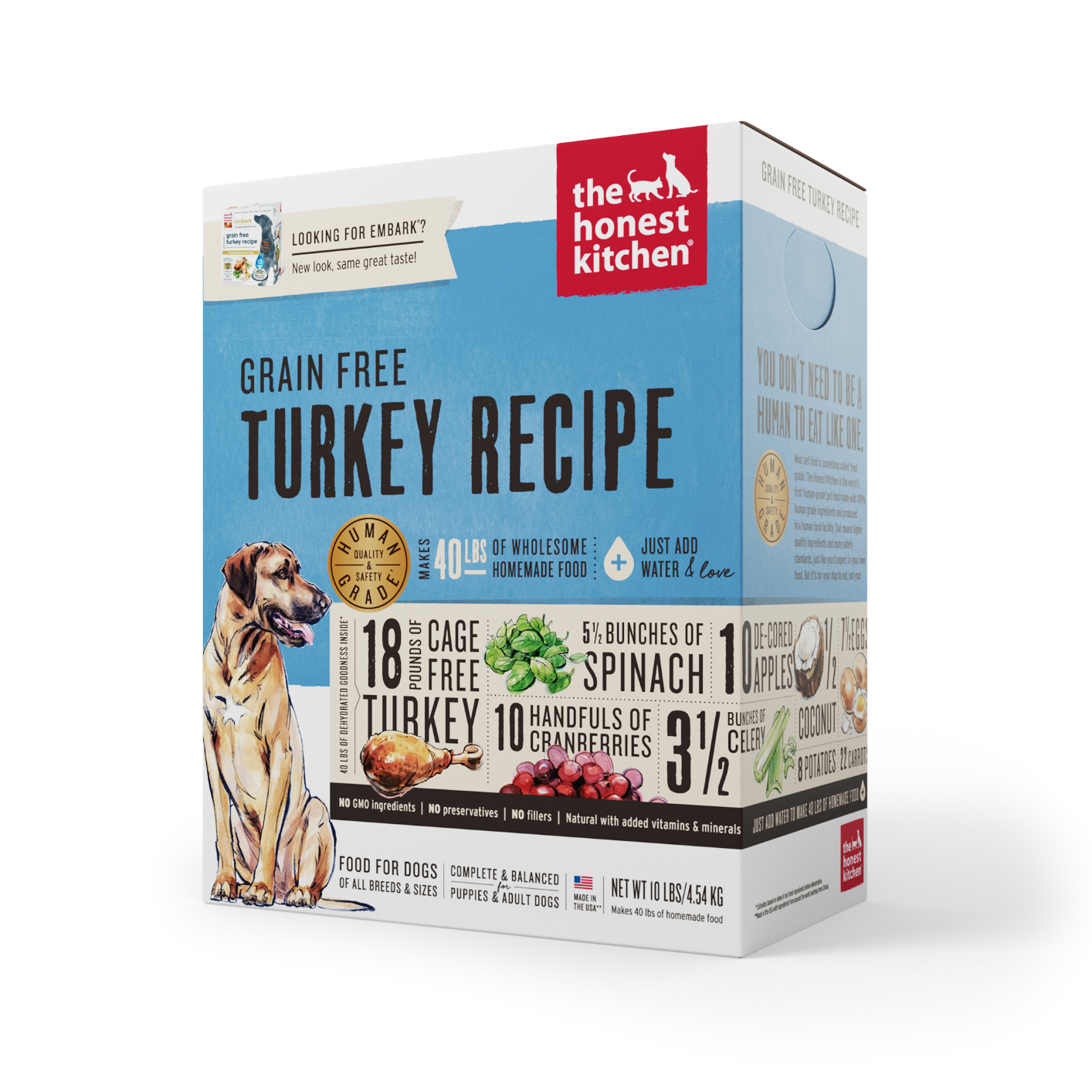 The Honest Kitchen Turkey Grain Free 10lbs for Dogs