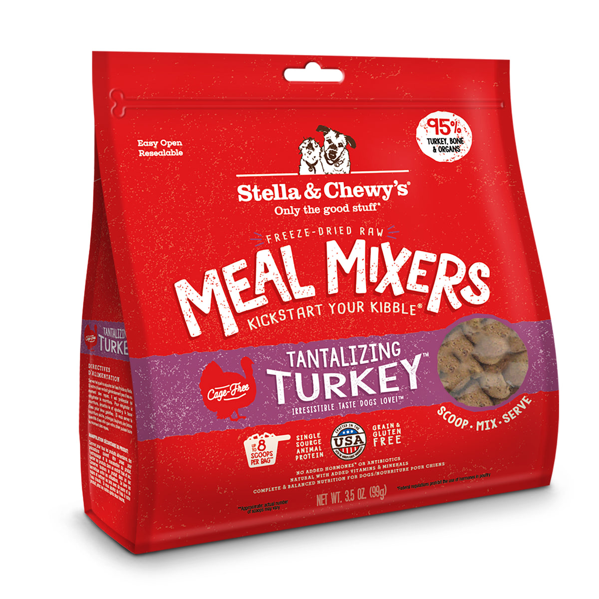 Stella & Chewy's Freeze Dried Meal Mixers Turkey 3.5oz for Dogs