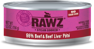 Rawz 96% Beef & Beef Liver 5.5oz 24ct Case for Cats