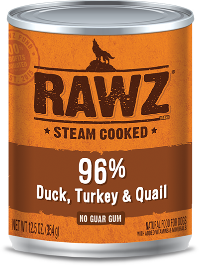 Rawz Duck, Turkey, Quail 12.5oz Case for Dogs