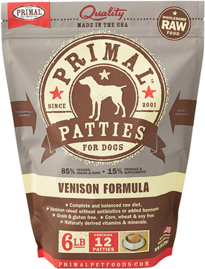 Primal Frozen Raw Venison 6lbs For Dogs
