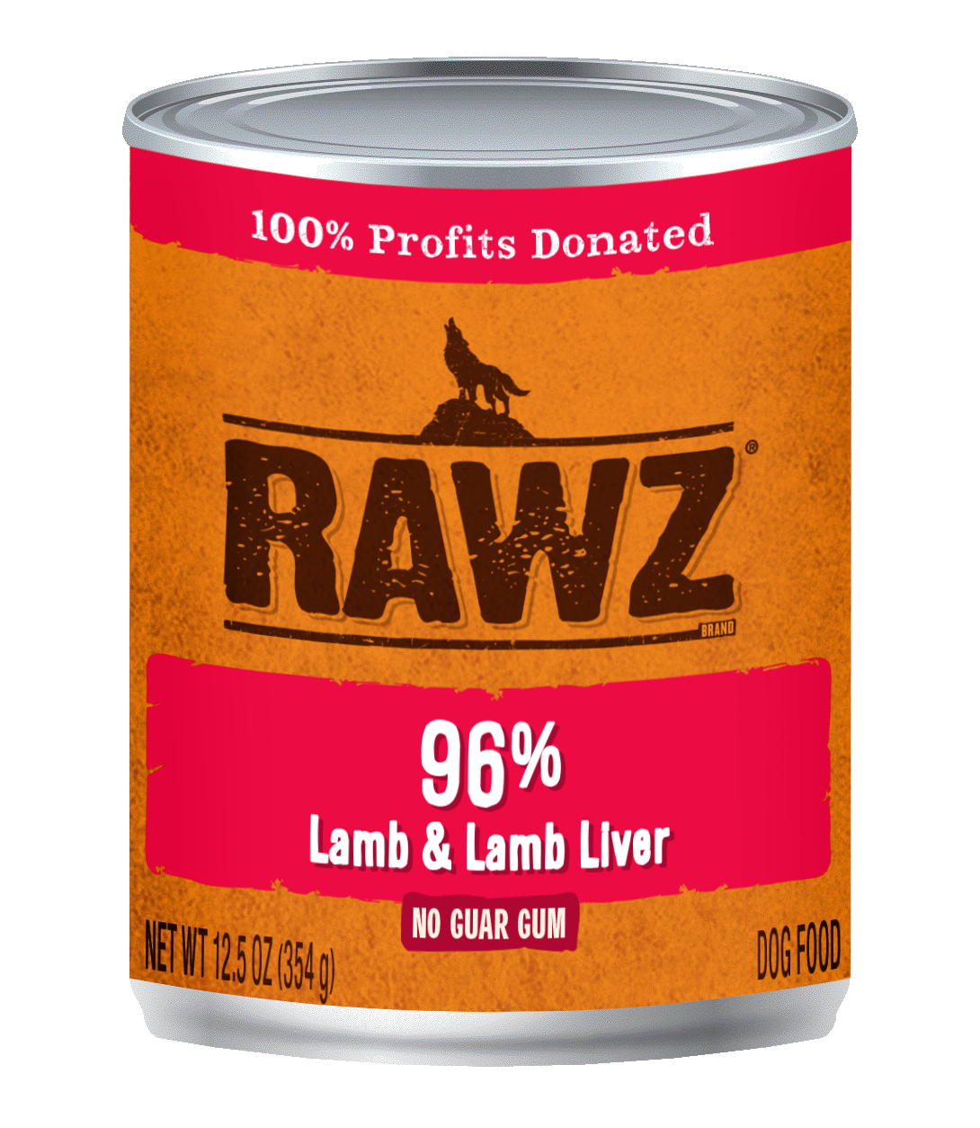 Rawz Lamb & Lamb Liver 12.5oz Case for Dogs