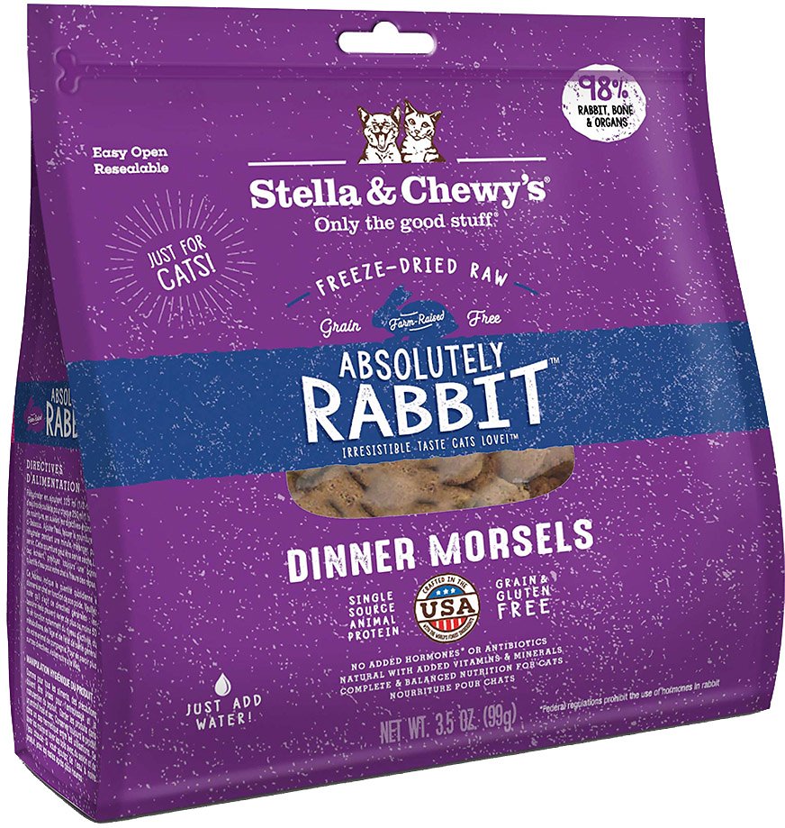 Stella Chewy Freeze Dried Rabbit Dinner Morsels 3.5oz for Cats