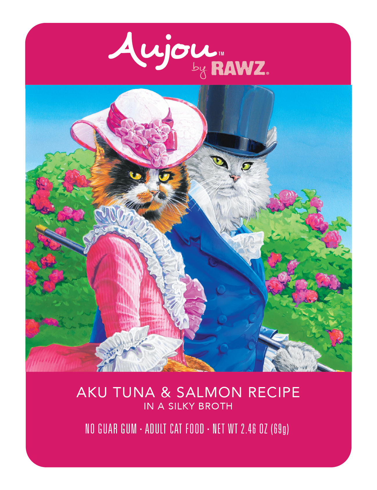 Rawz Aujou Tuna & Salmon 2.46oz Case for Cats