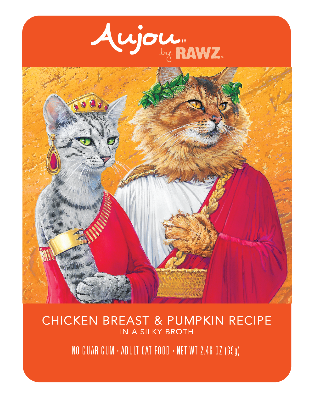 Rawz Aujou Chicken Breast & Pumpkin 2.46oz Case for Cats