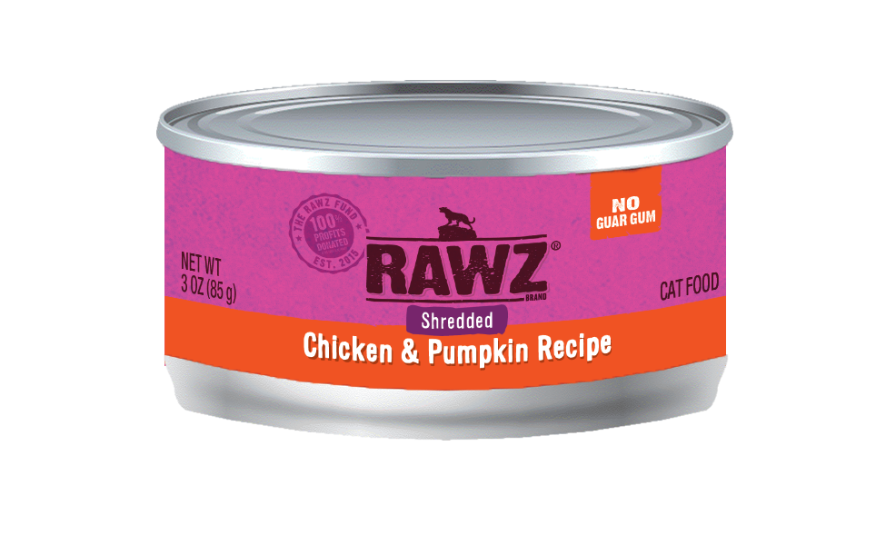 Rawz Shredded Chicken & Pumpkin 3oz 18ct Case for Cats