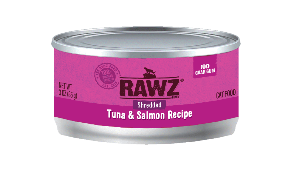 Rawz Shredded Tuna & Salmon 3oz 18ct Case for Cats