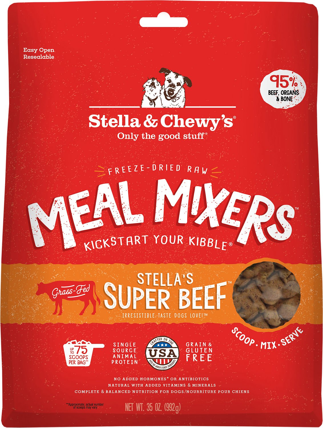 Stella & Chewy Beef Meal Mixers 35oz for Dogs