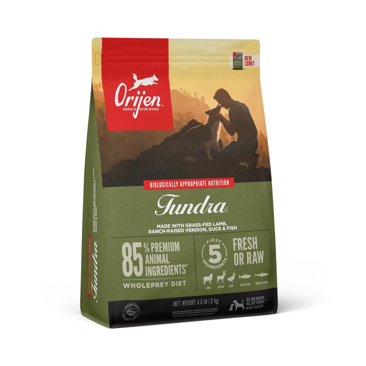 Orijen Tundra Lamb, Venison, Duck & Fish 4.5lbs For Dogs