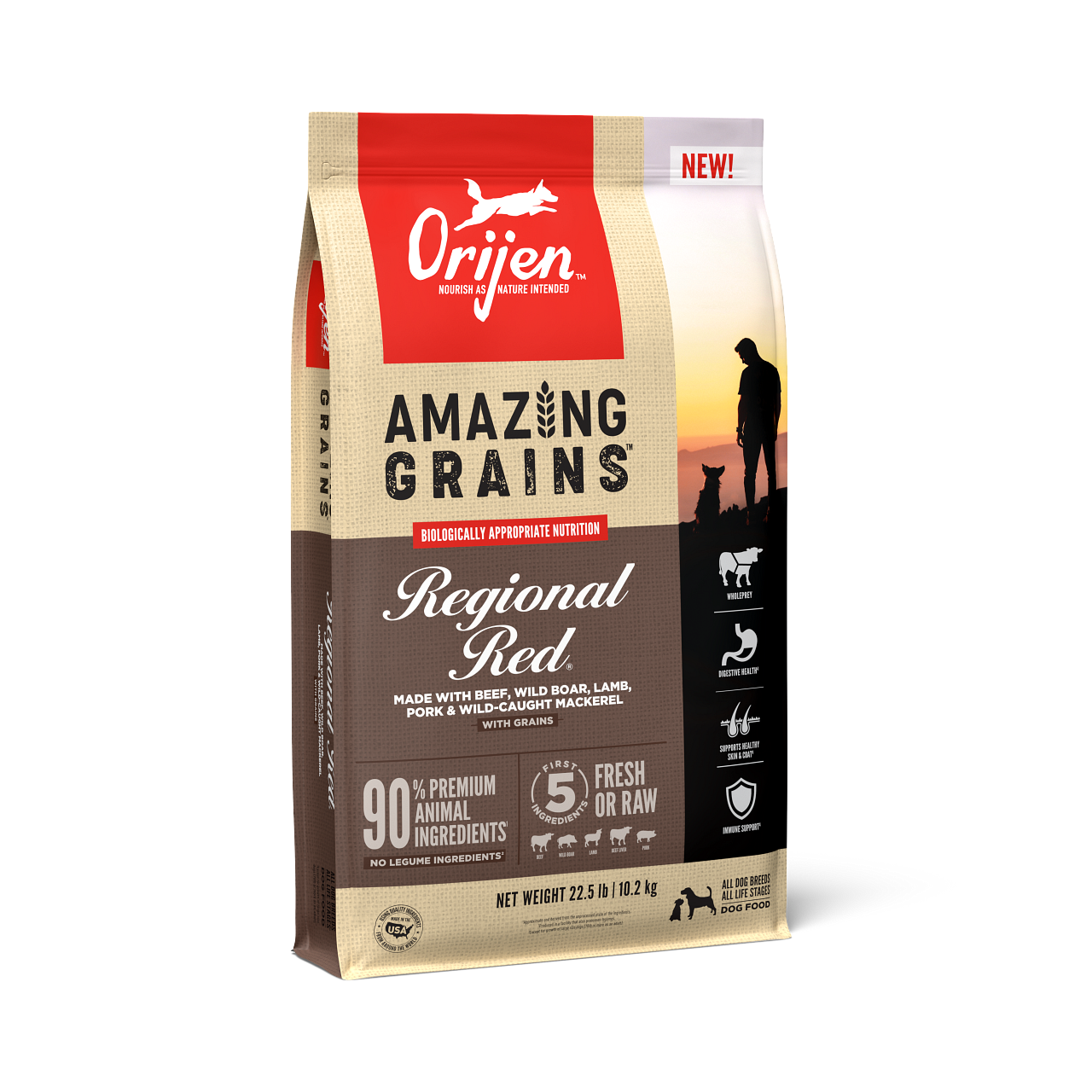 Orijen Regional Red Amazing Grains 23.5lbs for Dogs