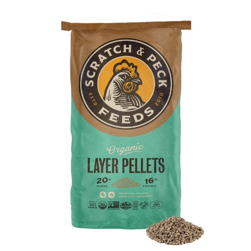 Scratch and Peck Organic Layer Pellets 16% 40lbs