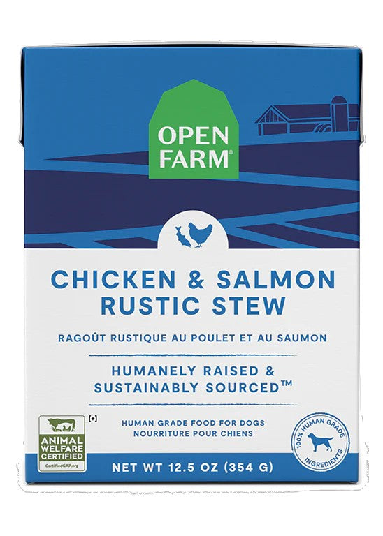 Open Farm Chicken Salmon Stew 12.5oz Case for Dogs