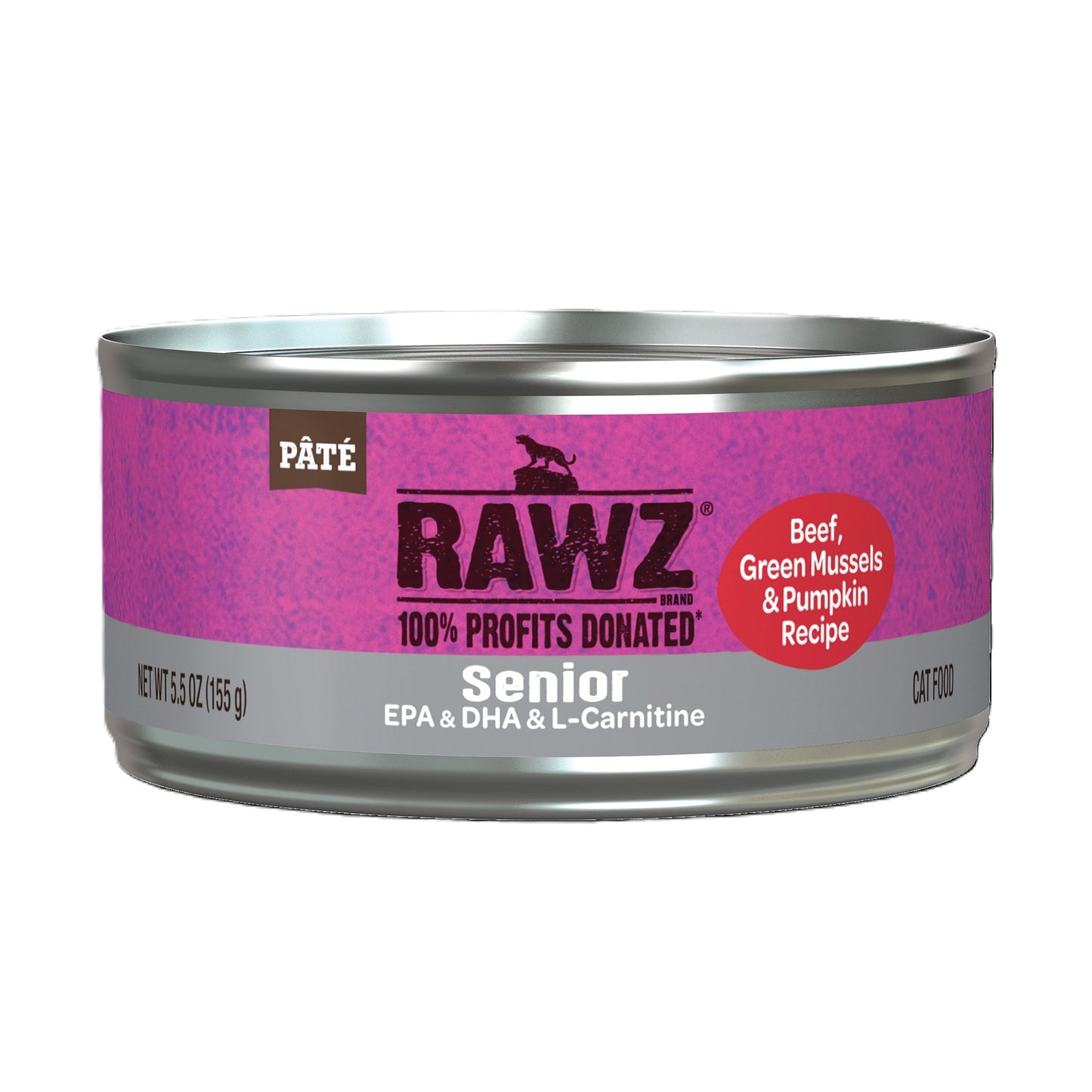 Rawz Beef Senior 5.5oz for Cats