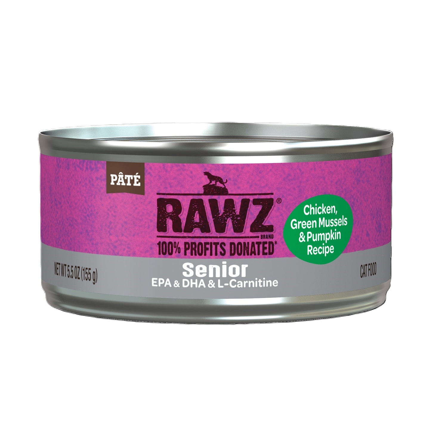 Rawz Chicken, Green Mussels & Pumpkin Senior 5.5oz 24ct Case for Cats