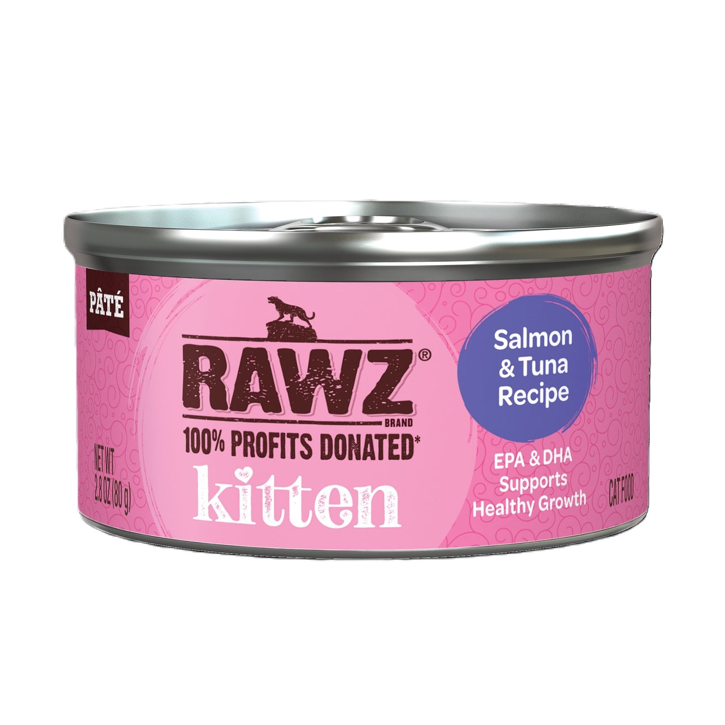 Rawz Kitten Salmon & Tuna 2.8oz 18ct Case for Cats