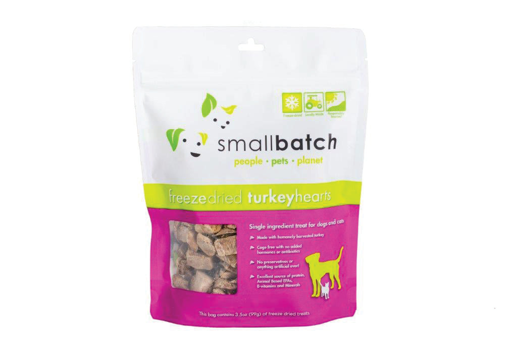 Small Batch Freeze-Dried Turkey Hearts 3.5oz
