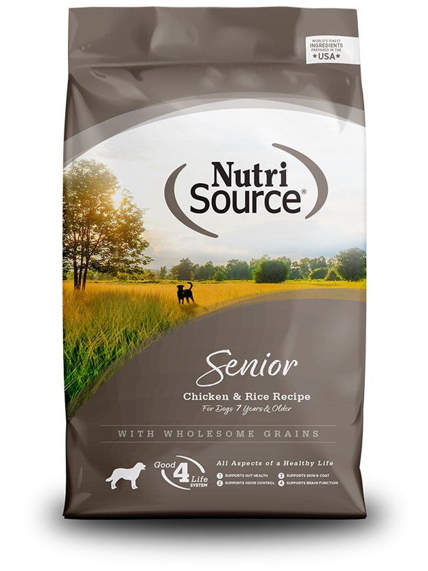 Nutri Source Senior Chicken & Rice 4lbs for Dogs