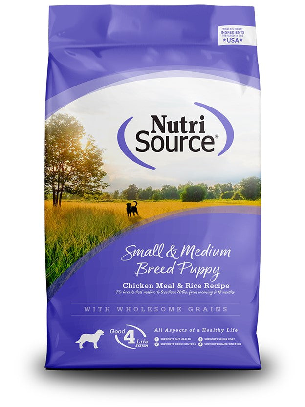 Nutri Source Small Breed Puppy Chicken & Rice 4lbs for Dogs