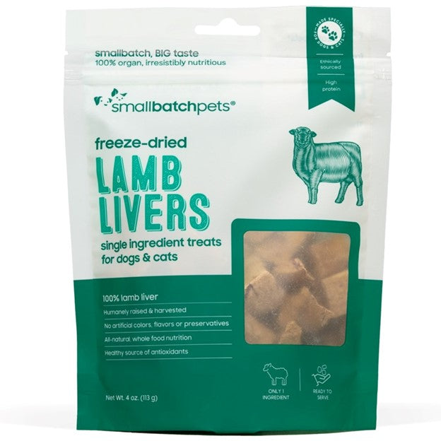 Small Batch Freeze Dried Lamb Liver 4oz For Dogs