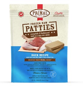 Primal Frozen Raw Duck 6lbs For Dogs