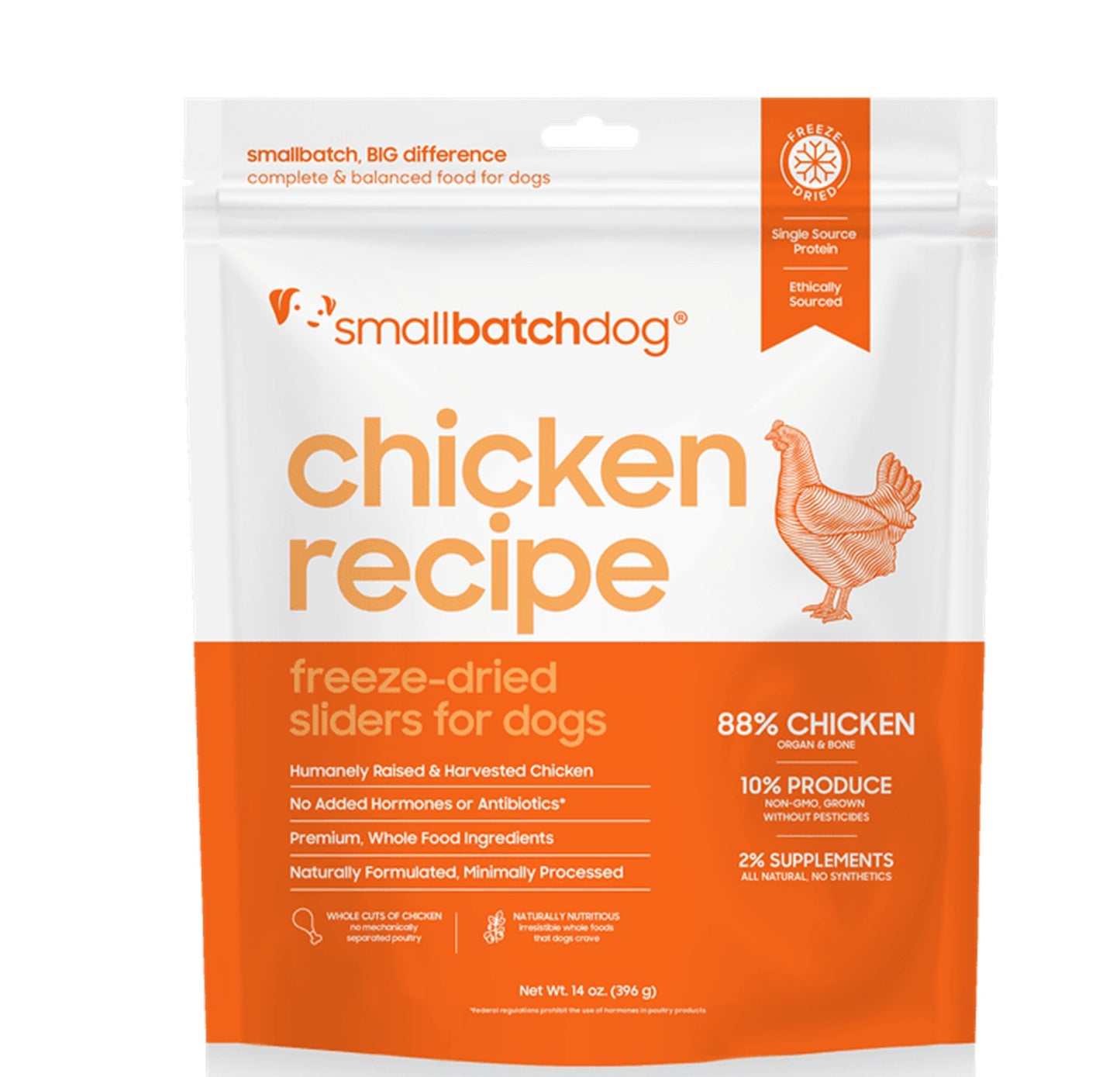 Small Batch Freeze Dried Chicken 14oz for Dogs