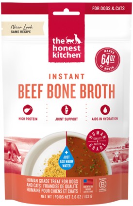 The Honest Kitchen Booster Beef Bone Broth 3.6oz for Dogs
