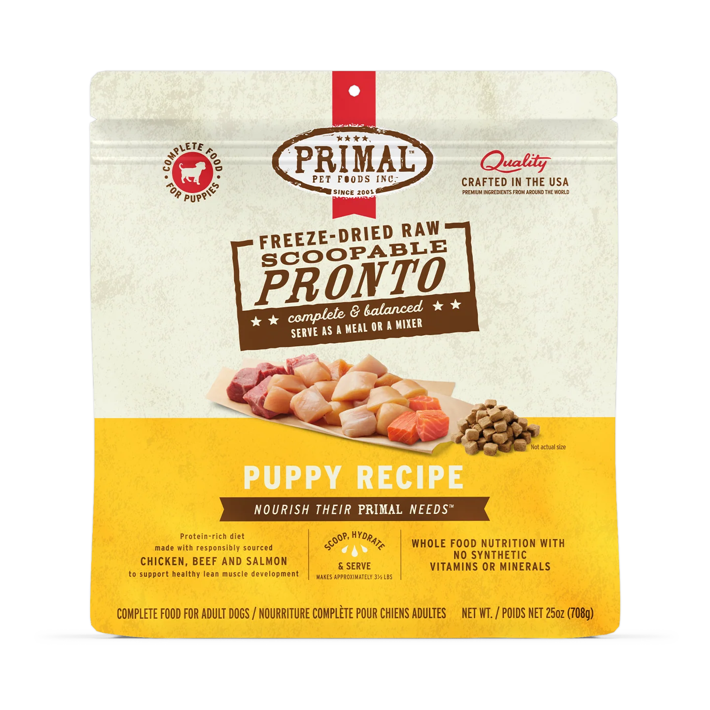 Primal Pronto Puppy Freeze Dried 25oz for Dogs