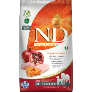 N&D Pumpkin Chicken, Pumpkin &Pomegranate Med/Max 26.4lbs for Dogs