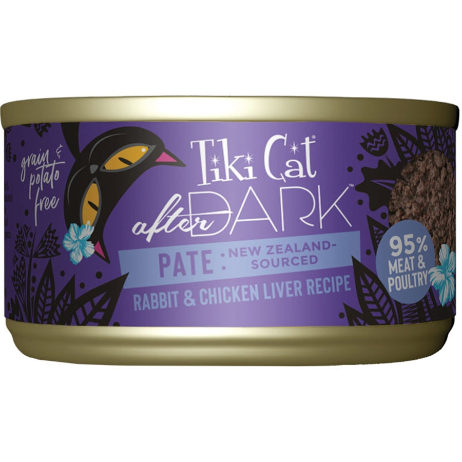 Tiki Cat After Dark Wild Rabbit & Chicken Liver Pate Case 12pk 2.8oz