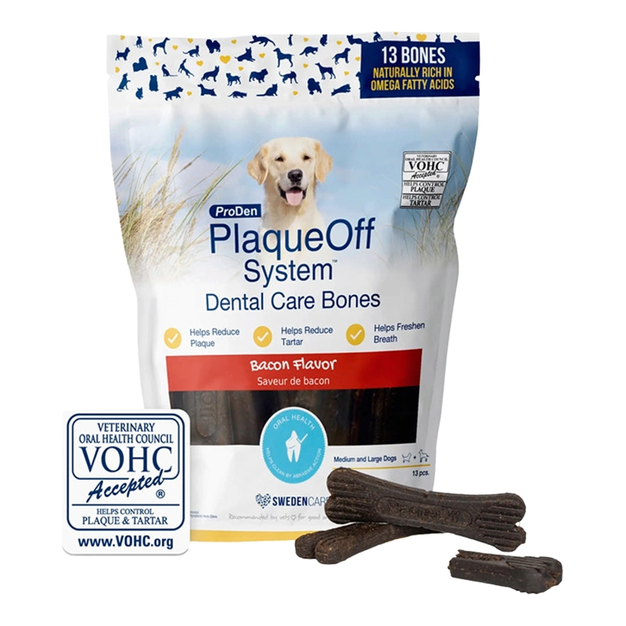 Plaque Off Dental Care Bones Bacon 17oz For Dogs