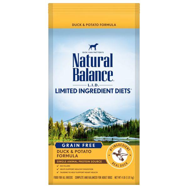 Natural Balance LID Grain Free Duck Sweet Potato 4lbs for Dogs