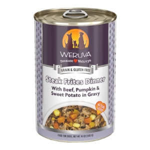 Weruva Steak Frites 14oz 12ct Case for Dogs