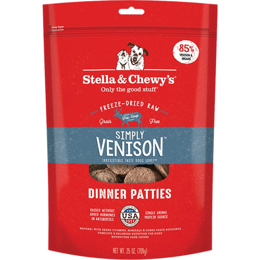 Stella & Chewy's Dog Patties Venison Freeze Dried 25oz for Dogs