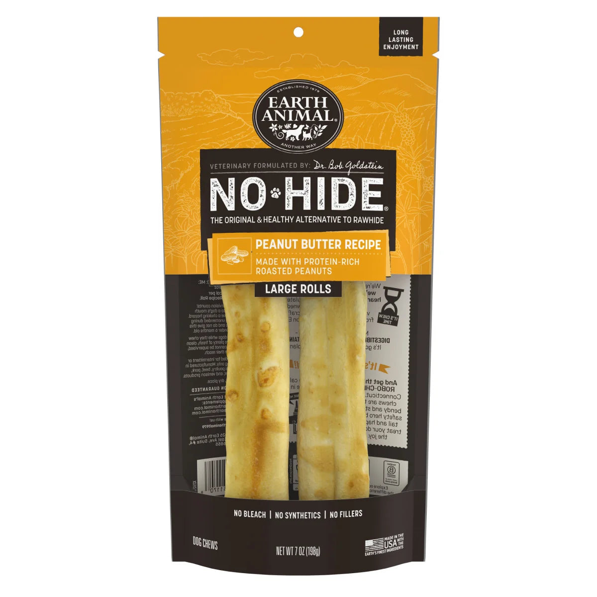 Earth Animal No-Hide Peanut Butter 11 in 2ct