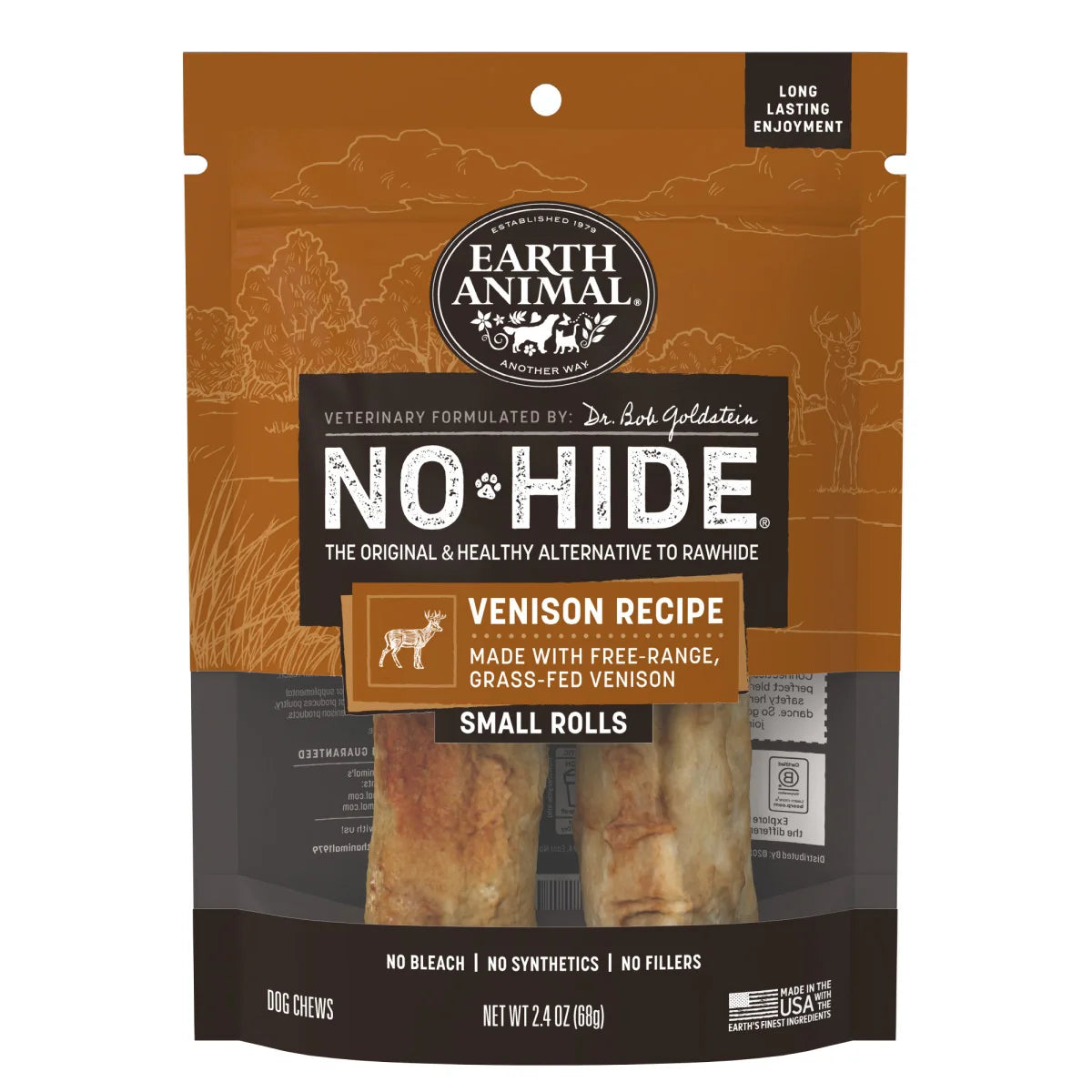 Earth Animal No-Hide Venison 4in 2ct
