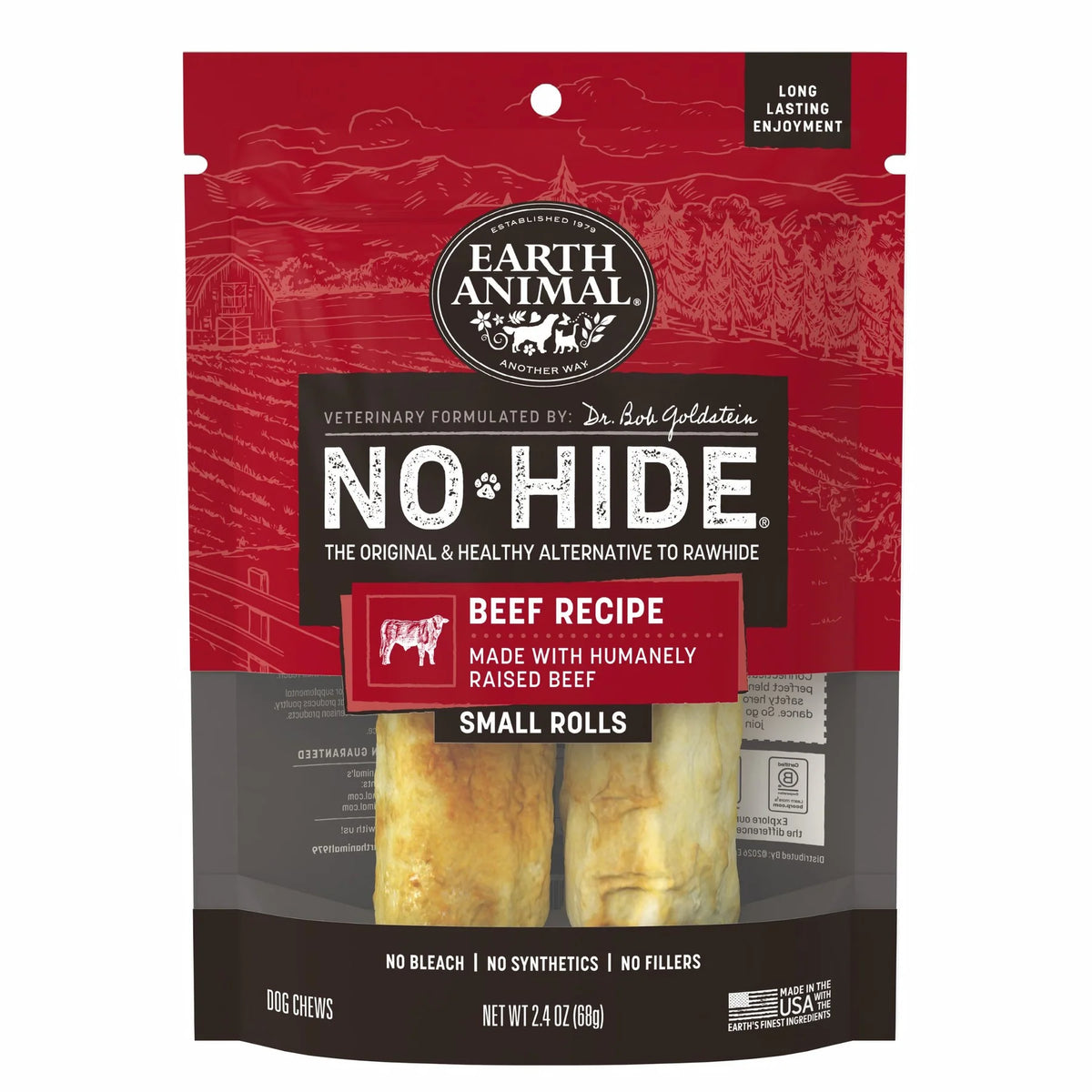 Earth Animal No-Hide Beef 4in 2ct