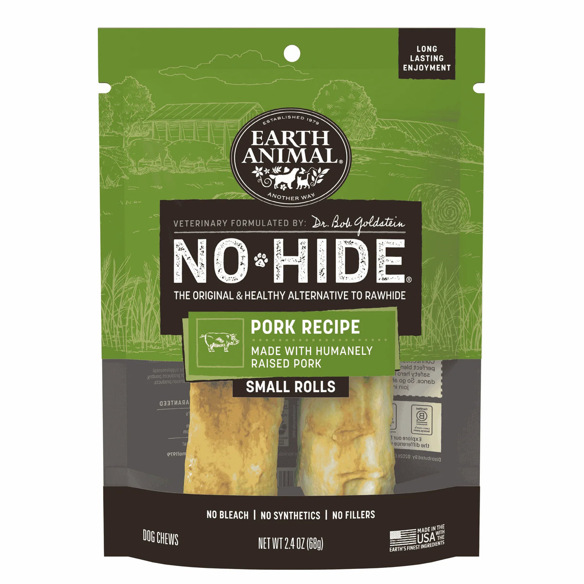 Earth Animal No-Hide Pork 4in 2ct
