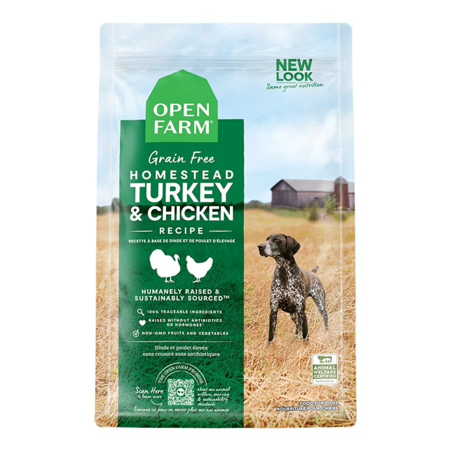 Open Farm Grain Free Homestead Turkey & Chicken 22lb For Dogs