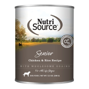 Nutri Source Senior 12.3oz 12pk Case For Dogs