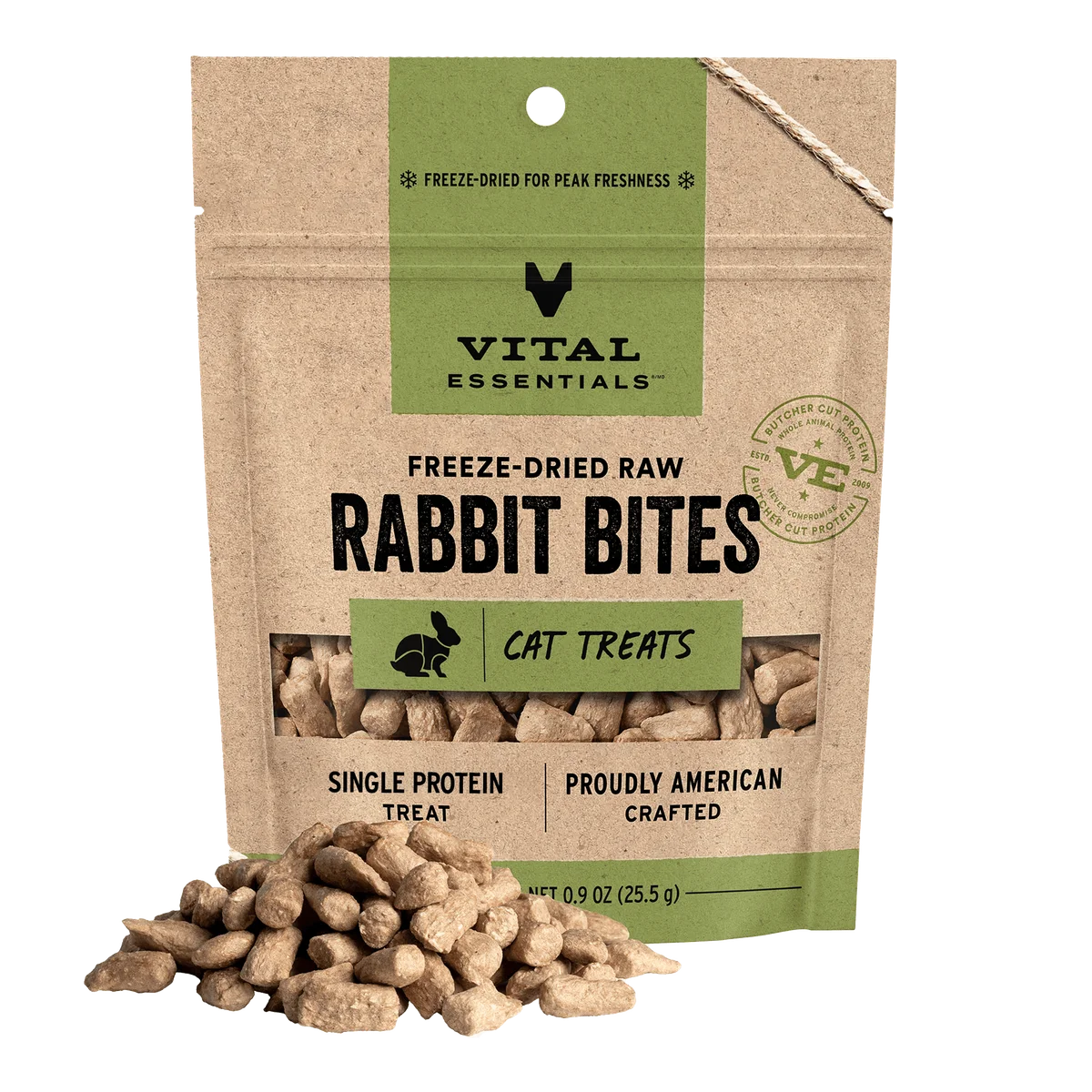 Vital Essentials Rabbit Freeze Dried 0.9oz for Cats