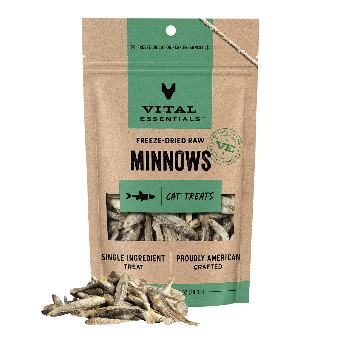 Vital Essentials Minnows Freeze Dried 1oz for Cats
