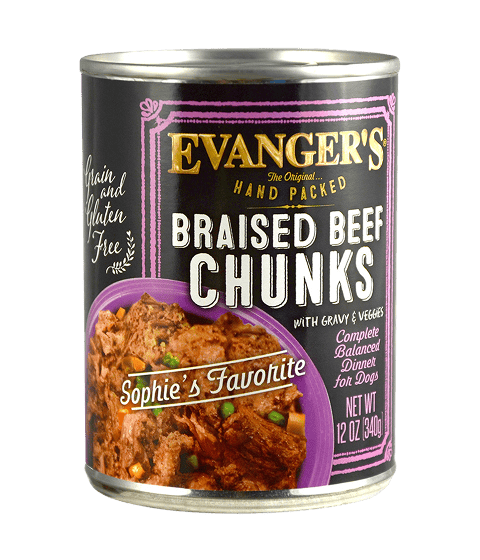 Evanger's Braised Beef 12oz for Dogs