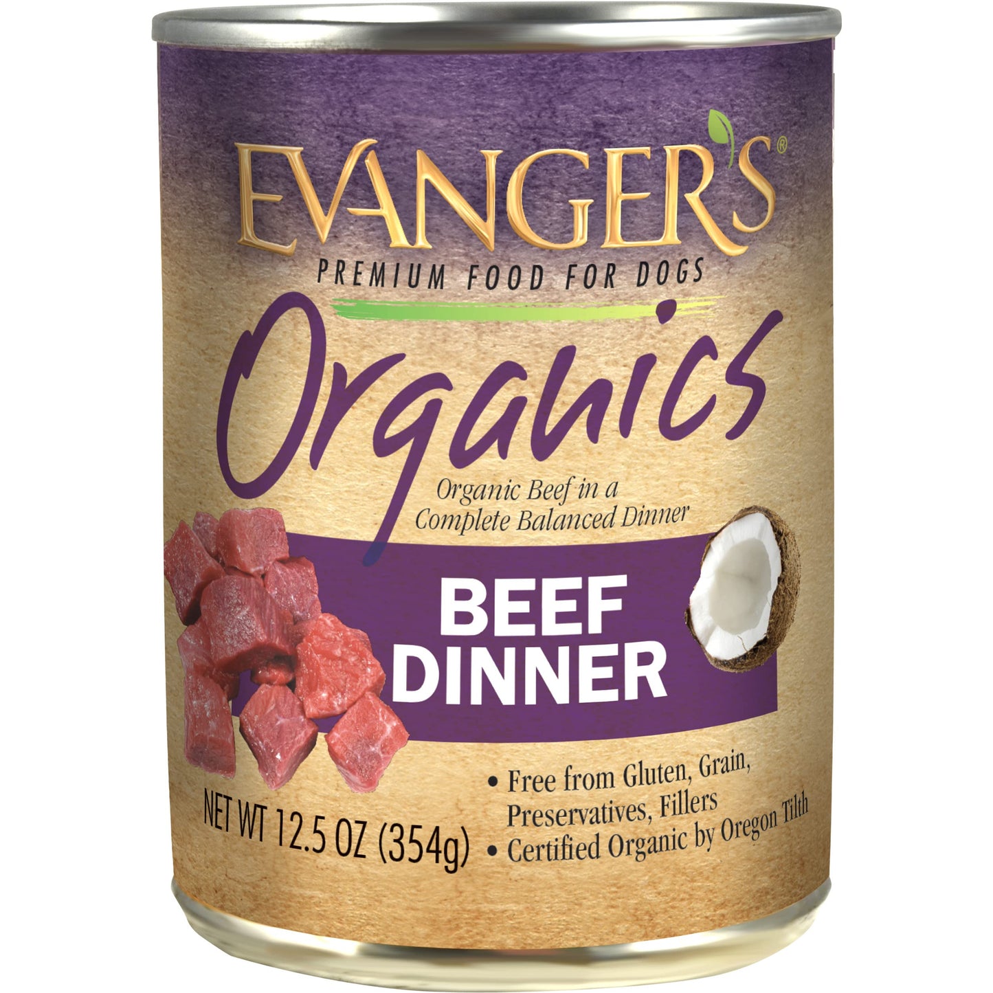 Evanger's Organic Beef Dinner Classic 12.5oz Case for Dogs
