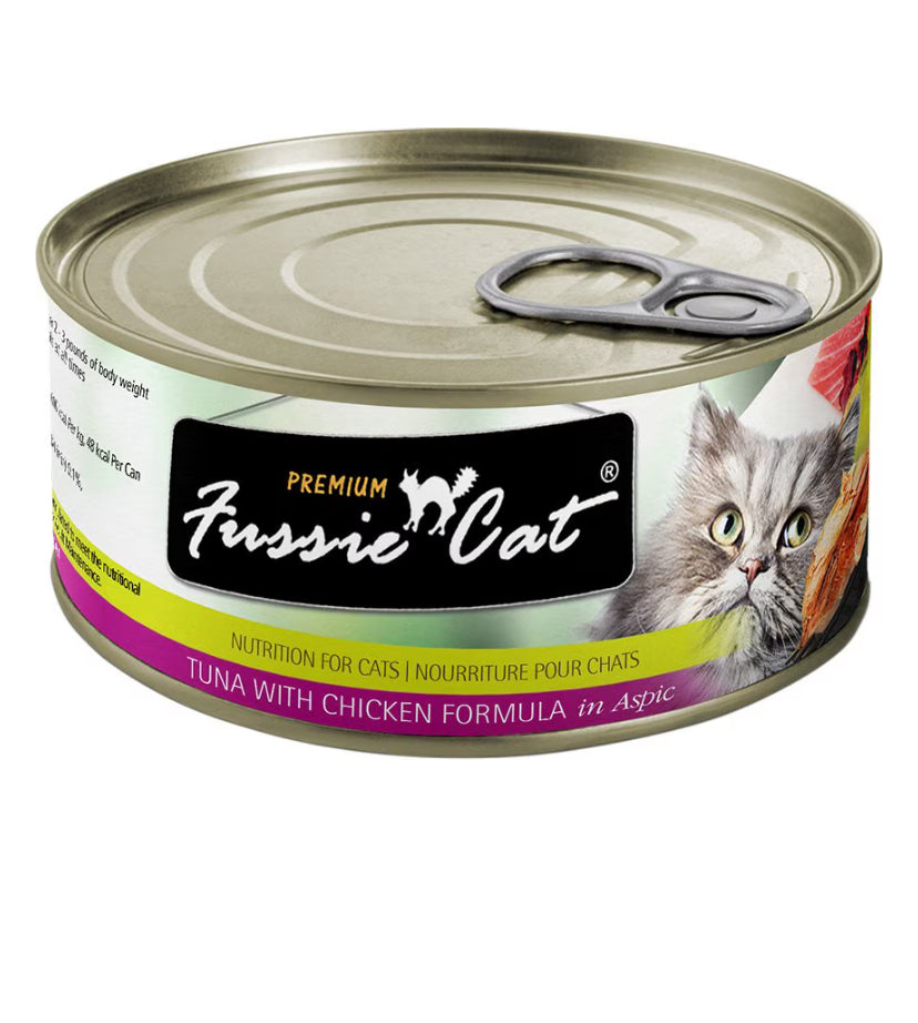 Fussie Cat Tuna & Chicken In Aspic 2.8oz Case for Cats