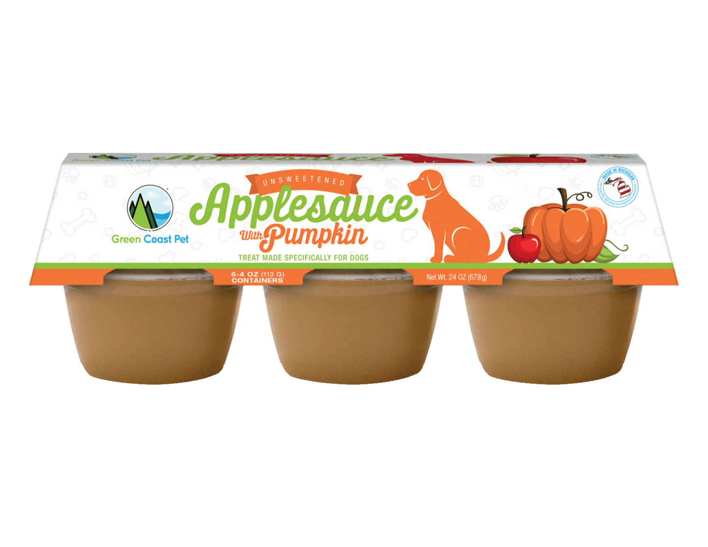 Green Coast Pet Pumpkin Applesauce 6pk