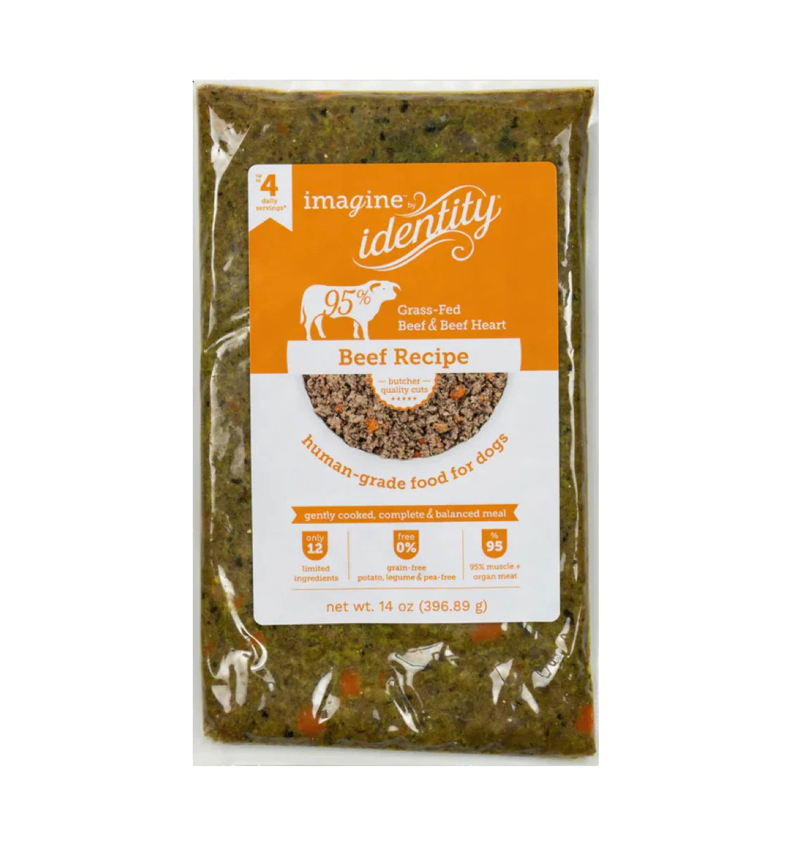 Identity Gently Cooked Beef 14oz Case for Dogs
