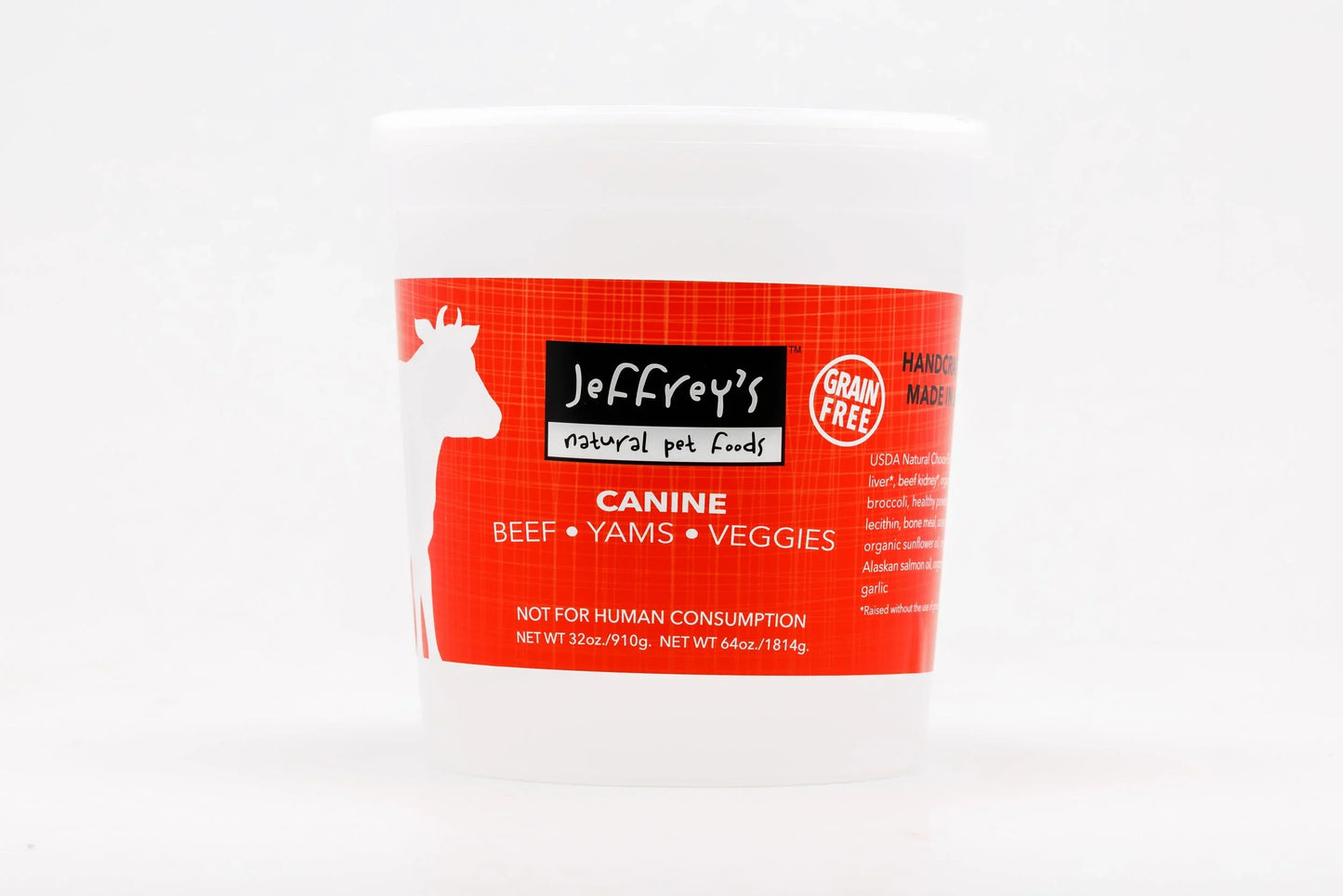 Jeffrey's Frozen Raw Beef, Yams & Veggies 32oz For Dogs