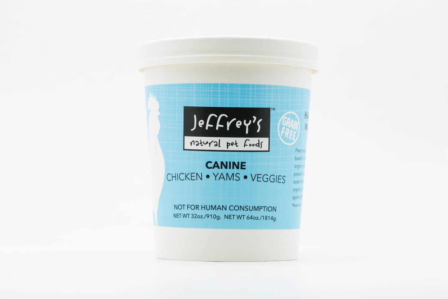 Jeffrey's Frozen Raw Chicken, Yams & Veggies 32oz For Dogs