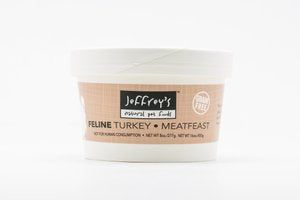 Jeffrey's Frozen Raw Turkey Meatfeast 8oz for Cats